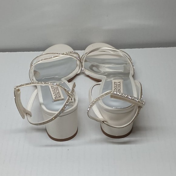 Badgley Mischka Women's Ultima Heeled Sandals Soft White Size 7 Bridal Wedding - Picture 6 of 9